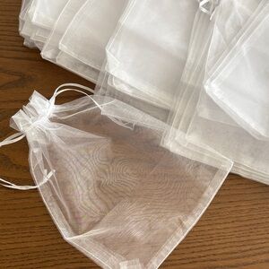 55 Sheer White Organza Gift Bags 55 NEW